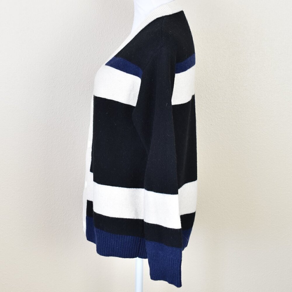 COS Knit Stripe V-Neck Wool Cardigan Sweater - S - Picture 5 of 11